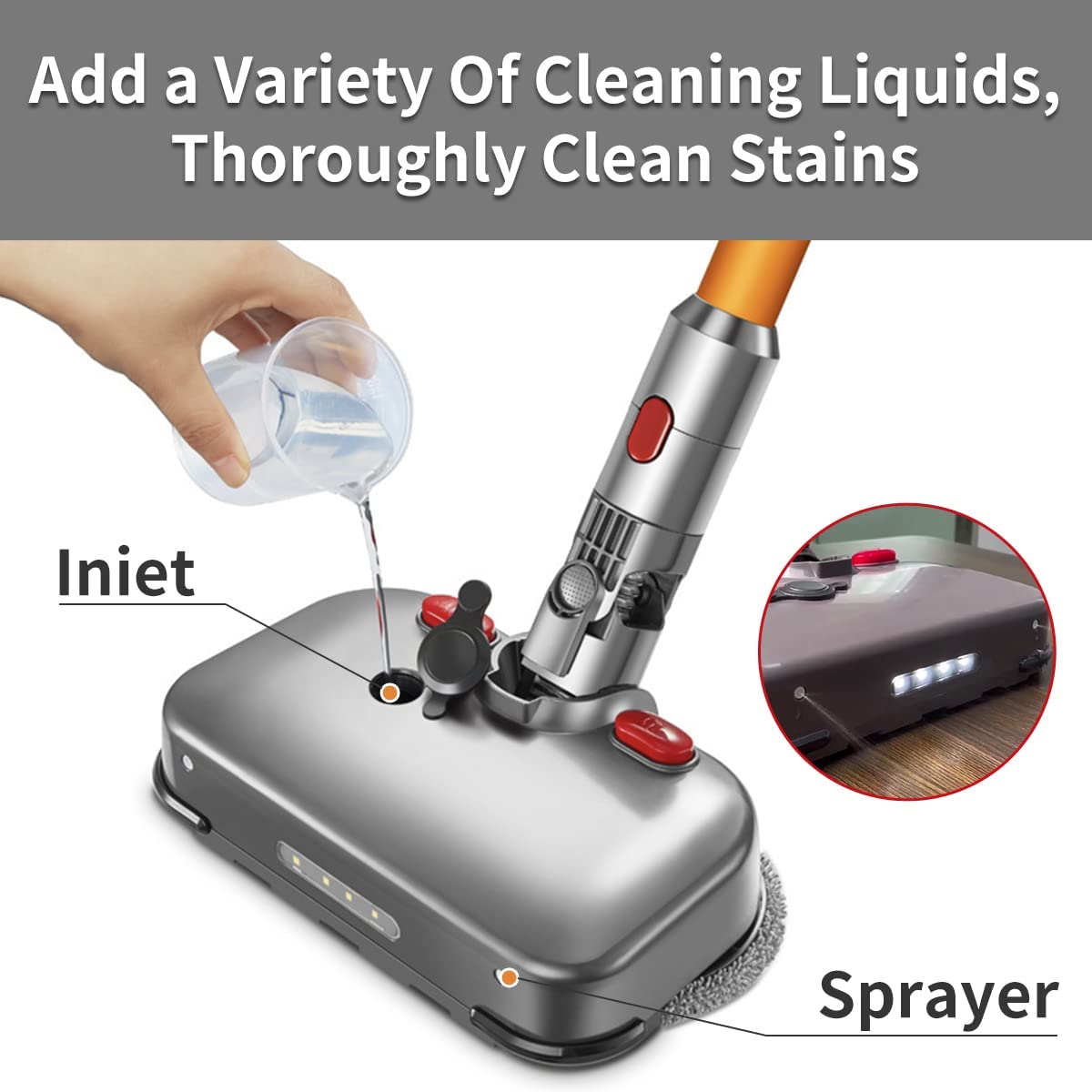 For Dyson V7/V8/V10/V11 Vacuum Cleaner Wat Dry Dual Use Mop Head Mop Attachment (6PCS Mop Refill Pads+1PC Water Measuring Cup) Type A
For Dyson V7/V8/V10/V11 Vacuum Cleaner Wat Dry Dual Use Mop Head Mop Attachment (6PCS Mop Refill Pads+1PC Water Measuring Cup) Type A