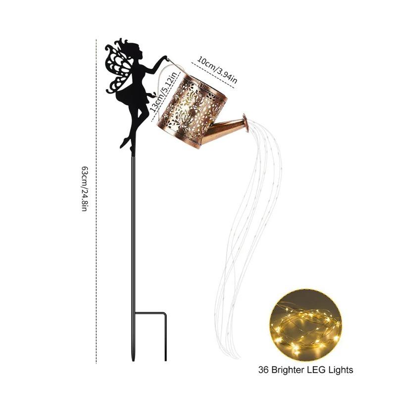 Solar Fairy Watering Can Lights Vintage Metal Garden Christmas Decor Outdoor Solar Hanging Kettle Light Waterproof Villa Yard Decoration Warm white 1pcs
Solar Fairy Watering Can Lights Vintage Metal Garden Christmas Decor Outdoor Solar Hanging Kettle Light Waterproof Villa Yard Decoration Warm white 1pcs