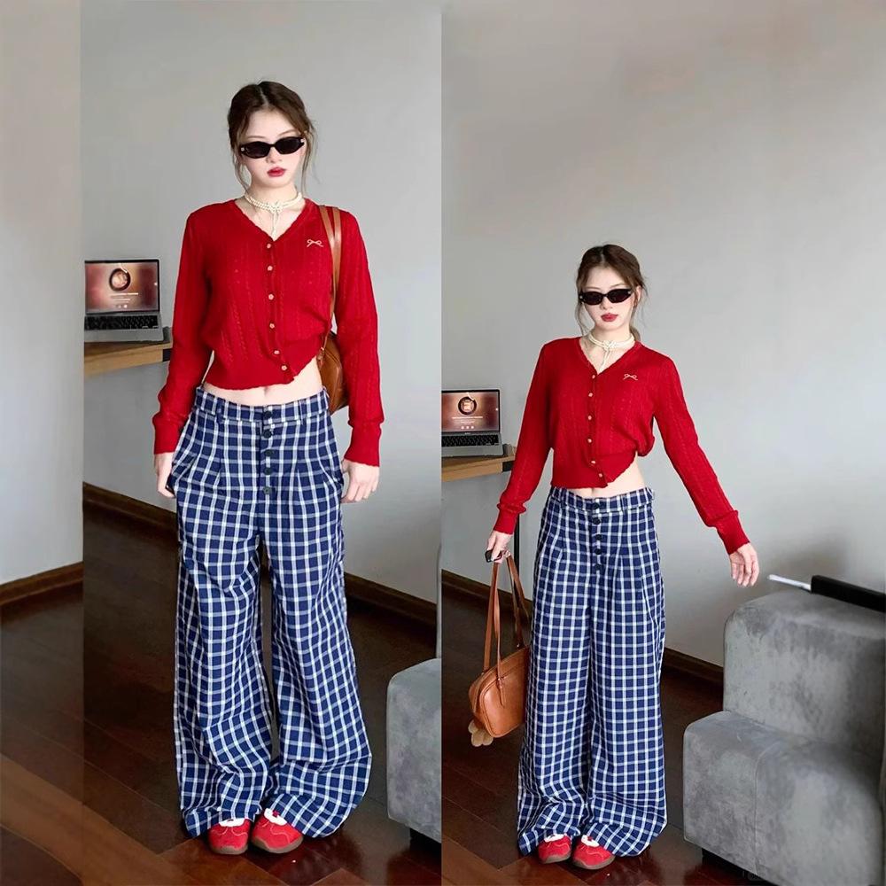 Plus Size Women s American Retro Plaid Wide-Leg Casual Pants - Summer Floor-Length Style M (96-105 jin)
Plus Size Women s American Retro Plaid Wide-Leg Casual Pants - Summer Floor-Length Style M (96-105 jin)
