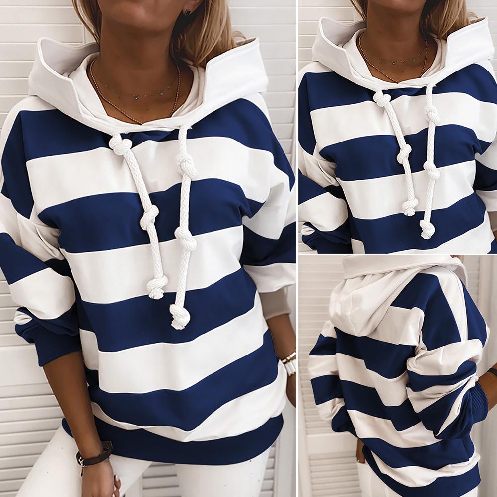 Осень Зимние полосы Девушка Pullovers Топы O-шея женщина Loose Длинные рукава блузка
Осень Зимние полосы Девушка Pullovers Топы O-шея женщина Loose Длинные рукава блузка