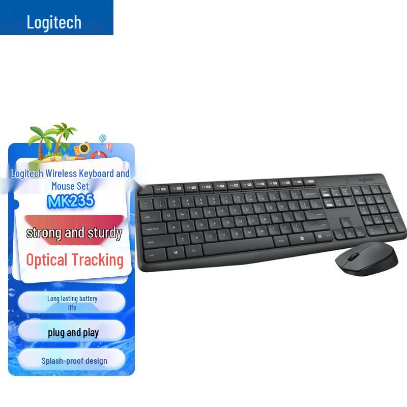 Logitech MK235 Wireless Keyboard and Mouse Combo
Logitech MK235 Wireless Keyboard and Mouse Combo