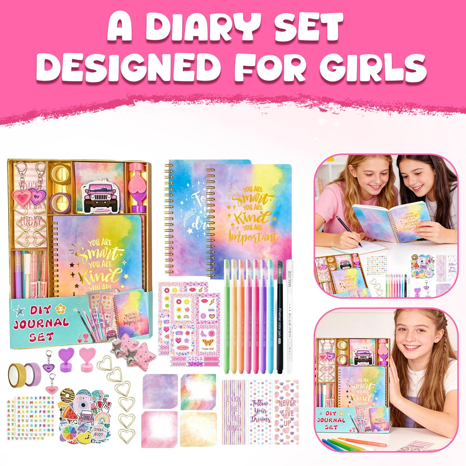 DIY Journal Kit For Teen Girls - All-in-One Stationary & Diary Set With Stickers, Scrapbook Crafts Gift For Tween 20ml One Size
DIY Journal Kit For Teen Girls - All-in-One Stationary & Diary Set With Stickers, Scrapbook Crafts Gift For Tween 20ml One Size