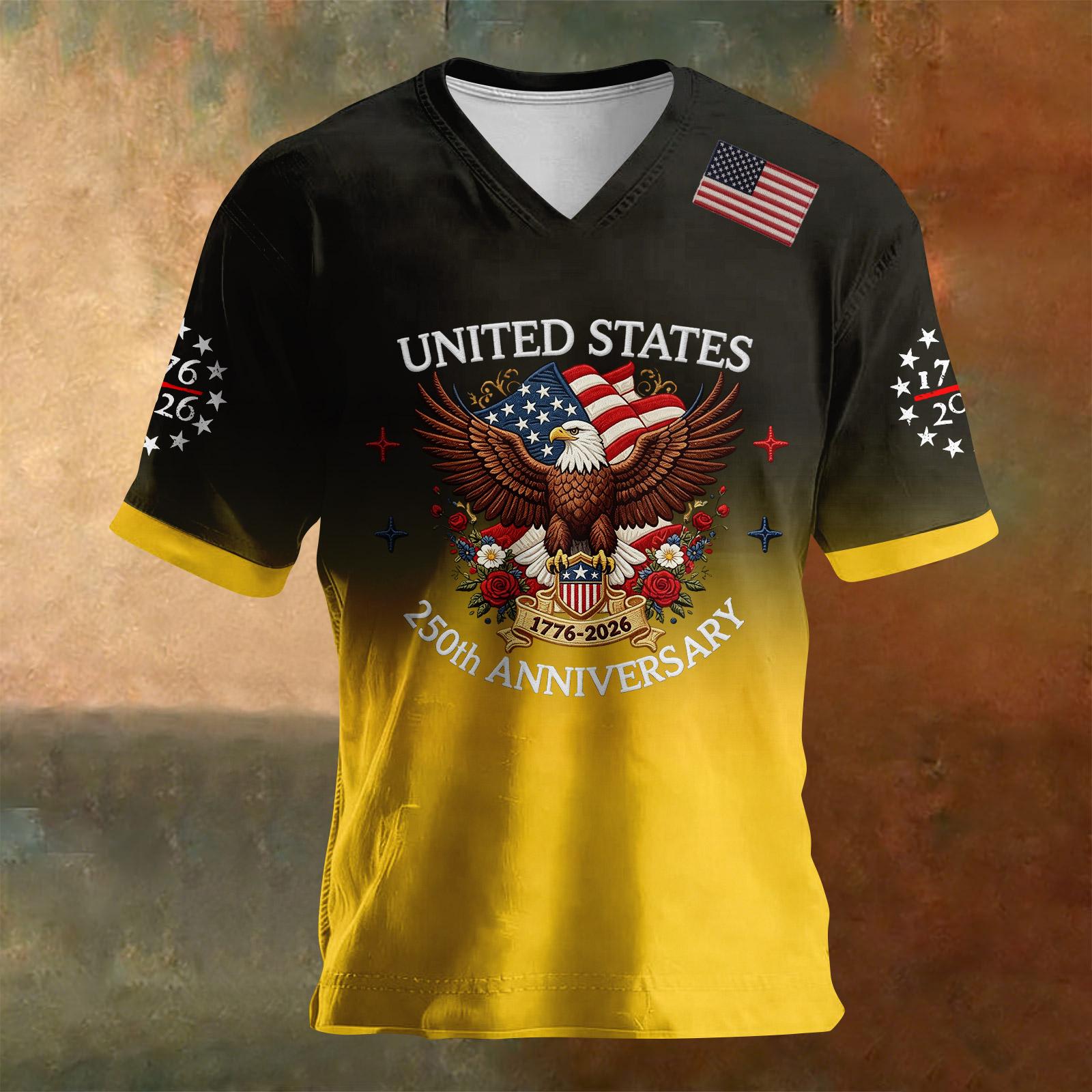 Men s V Neck Short Sleeve Shirt United States 250th Anniversary Independence Day Printed Casual Comfortable Tee XL жовтий
Men s V Neck Short Sleeve Shirt United States 250th Anniversary Independence Day Printed Casual Comfortable Tee XL жовтий