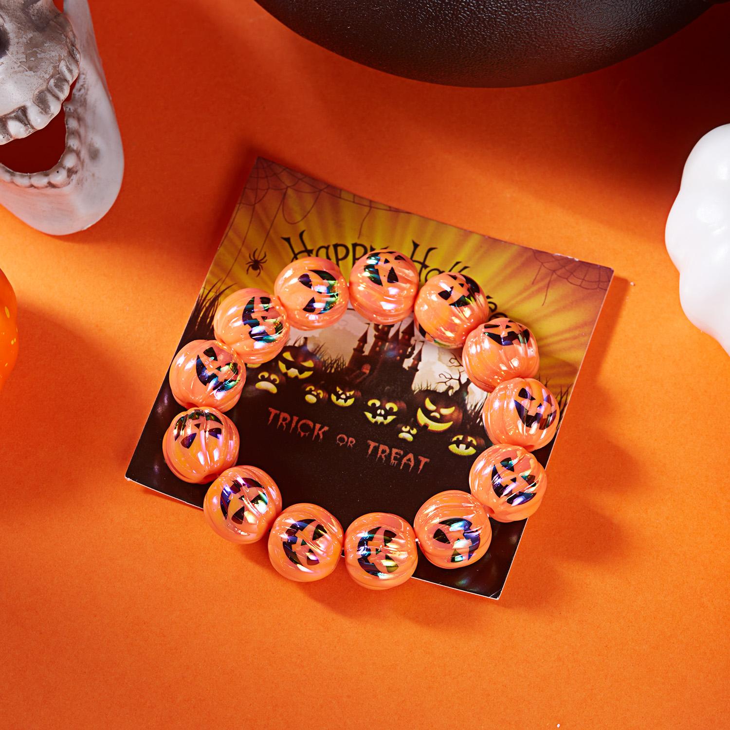 Halloween Ghost Pumpkin Spider Pattern Beaded Bracelet for Women Gothic Punk Resin Elastic Bangle Party Festival Jewelry Gifts
Halloween Ghost Pumpkin Spider Pattern Beaded Bracelet for Women Gothic Punk Resin Elastic Bangle Party Festival Jewelry Gifts