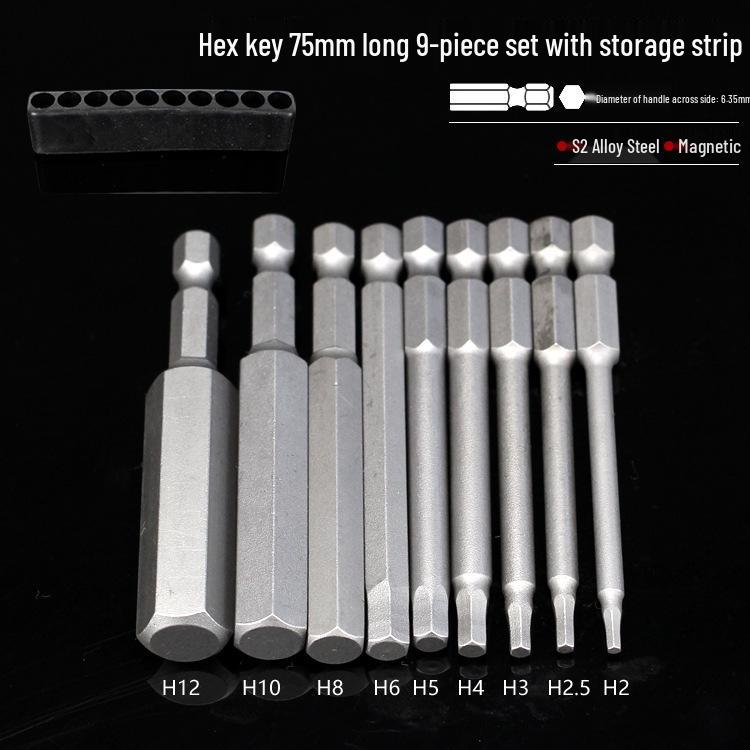 Набор магнитных ударных бит S2 Hexagon для электроотверток
Набор магнитных ударных бит S2 Hexagon для электроотверток