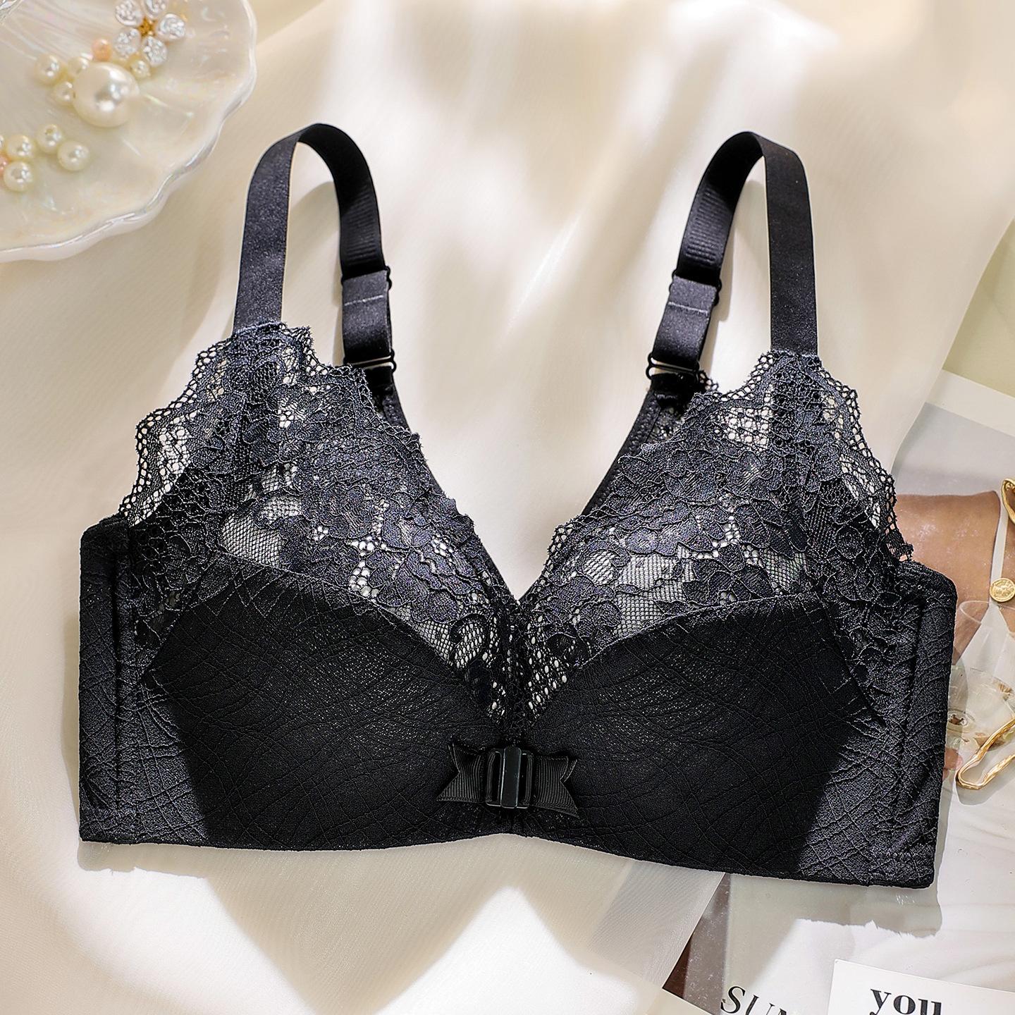 Lace front buckle bra cover gathered without steel ring sexy back vest anti-sagging thickness 42/95c thin cup чорний
Lace front buckle bra cover gathered without steel ring sexy back vest anti-sagging thickness 42/95c thin cup чорний