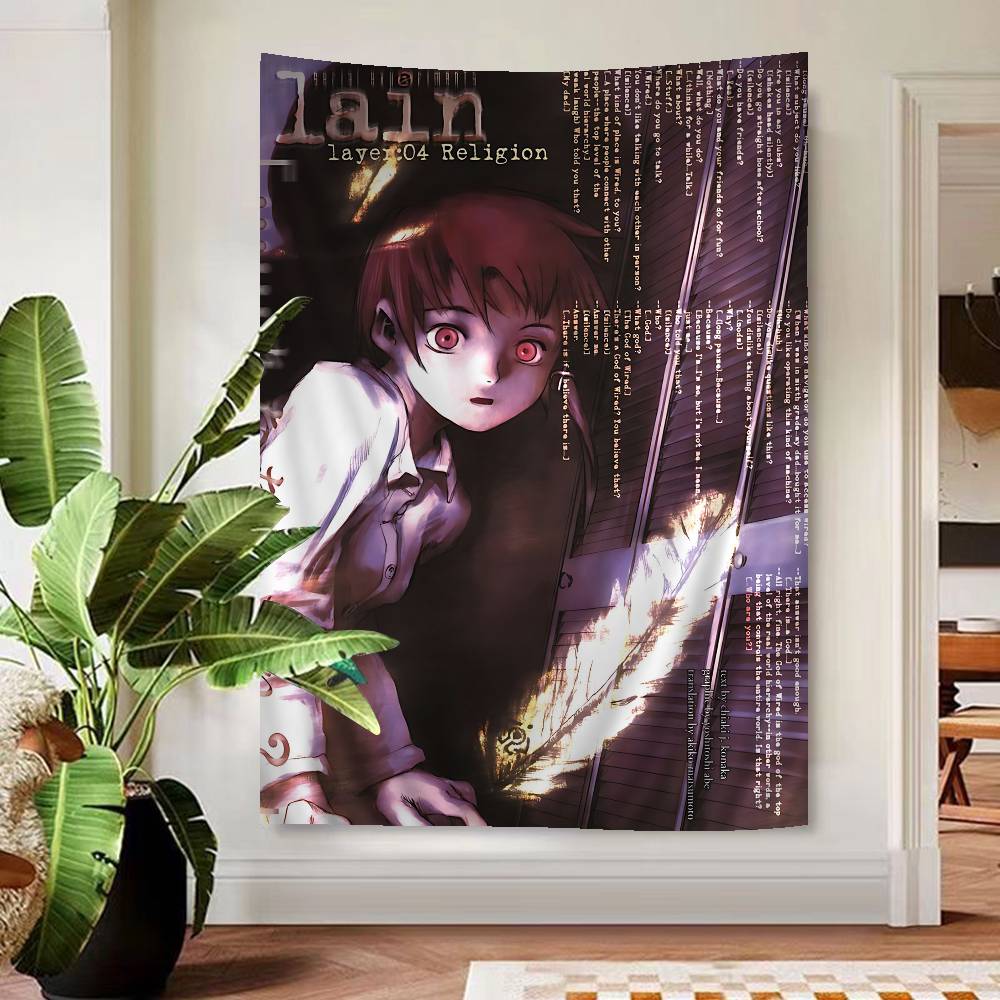 Serial Experiments Lain Hippie Tapestry Animethemed design functions as wall carpet great for hippiestyle wall hanging 74x94cm(29x37in)
Serial Experiments Lain Hippie Tapestry Animethemed design functions as wall carpet great for hippiestyle wall hanging 74x94cm(29x37in)