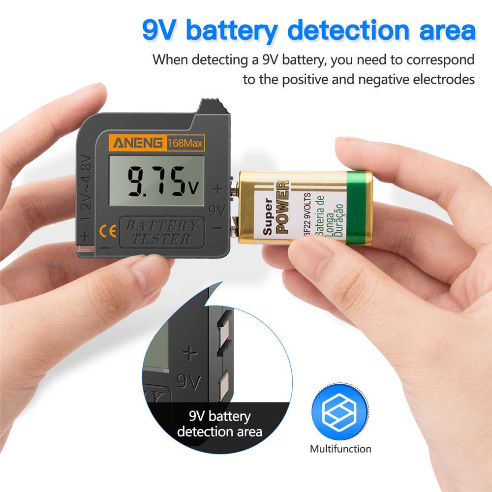 Portable 168Max Digital Button Cell Capacity Battery Tester Battery Status Capacity Indicator
Portable 168Max Digital Button Cell Capacity Battery Tester Battery Status Capacity Indicator