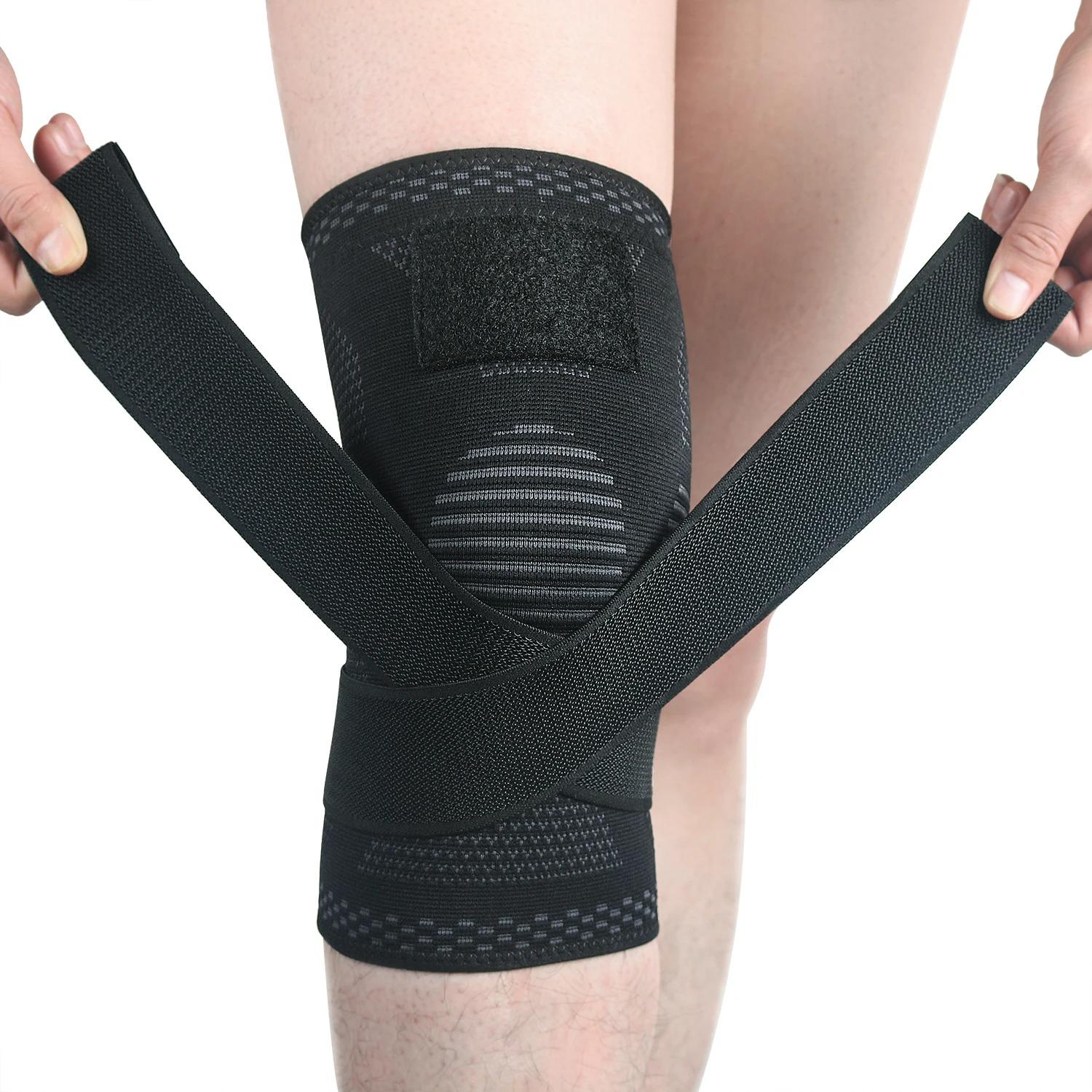 1PC Compression Knee Braces with Bandage Sports Running Basketball Fitness Volleyball Knee Sleeves Comfort Elasticity Knee Pad L чорний
1PC Compression Knee Braces with Bandage Sports Running Basketball Fitness Volleyball Knee Sleeves Comfort Elasticity Knee Pad L чорний