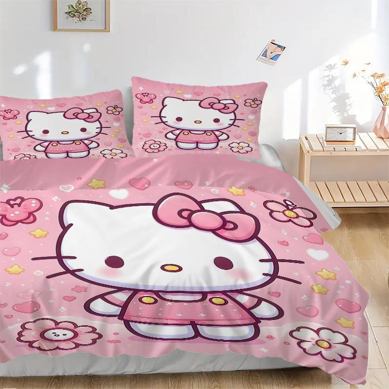 3pcs Hello Kitty s Sweet Adventure Printed Bedding Set, Soft and Comfortable Quilt Cover for Bedroom, Guest Room (1 Duvet Cover + 2 Pillowca 135x200cm
3pcs Hello Kitty s Sweet Adventure Printed Bedding Set, Soft and Comfortable Quilt Cover for Bedroom, Guest Room (1 Duvet Cover + 2 Pillowca 135x200cm