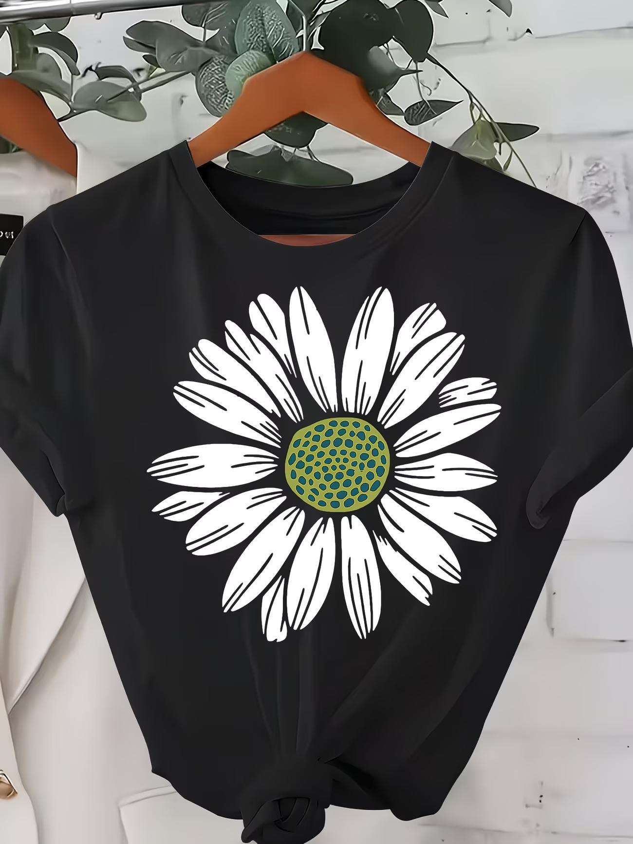 Womens Crew Neck TShirt Bold White Daisy Graphic Tee GreenYellow Center Print Top Comfortable Loose ShortSleeve Shirt 4XL
Womens Crew Neck TShirt Bold White Daisy Graphic Tee GreenYellow Center Print Top Comfortable Loose ShortSleeve Shirt 4XL