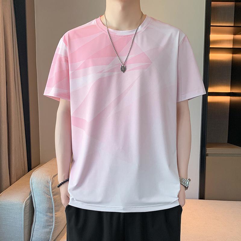 Ice Silk Men s Short-sleeved T-shirt Personalized Breathable Round Neck T-shirt 3XL рожевий
Ice Silk Men s Short-sleeved T-shirt Personalized Breathable Round Neck T-shirt 3XL рожевий