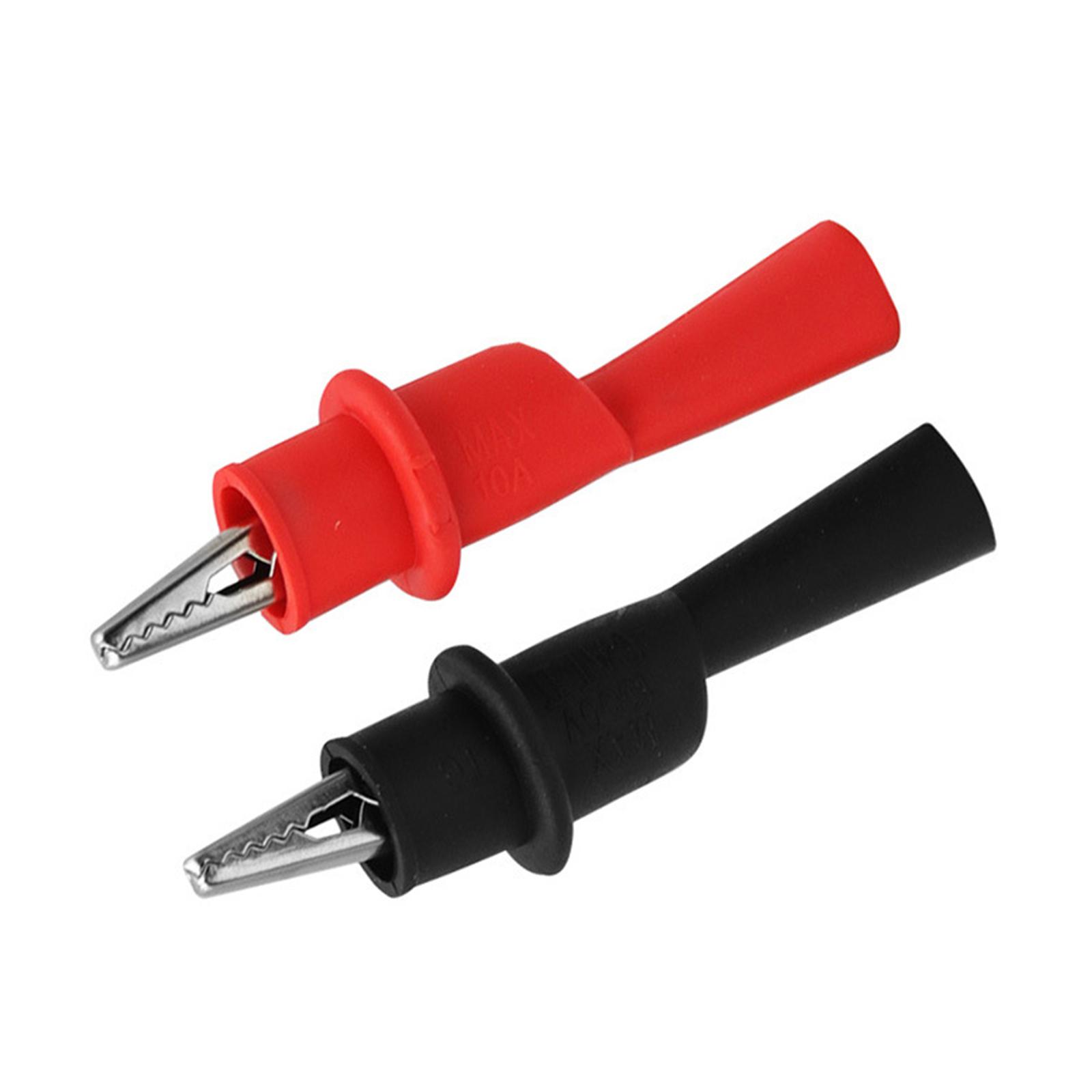 Red & Black Insulated Safety Multimeter Test Leads Alligator Clips Electrical Mini Test Crocodile Clamp Clips 2-Piece
Red & Black Insulated Safety Multimeter Test Leads Alligator Clips Electrical Mini Test Crocodile Clamp Clips 2-Piece