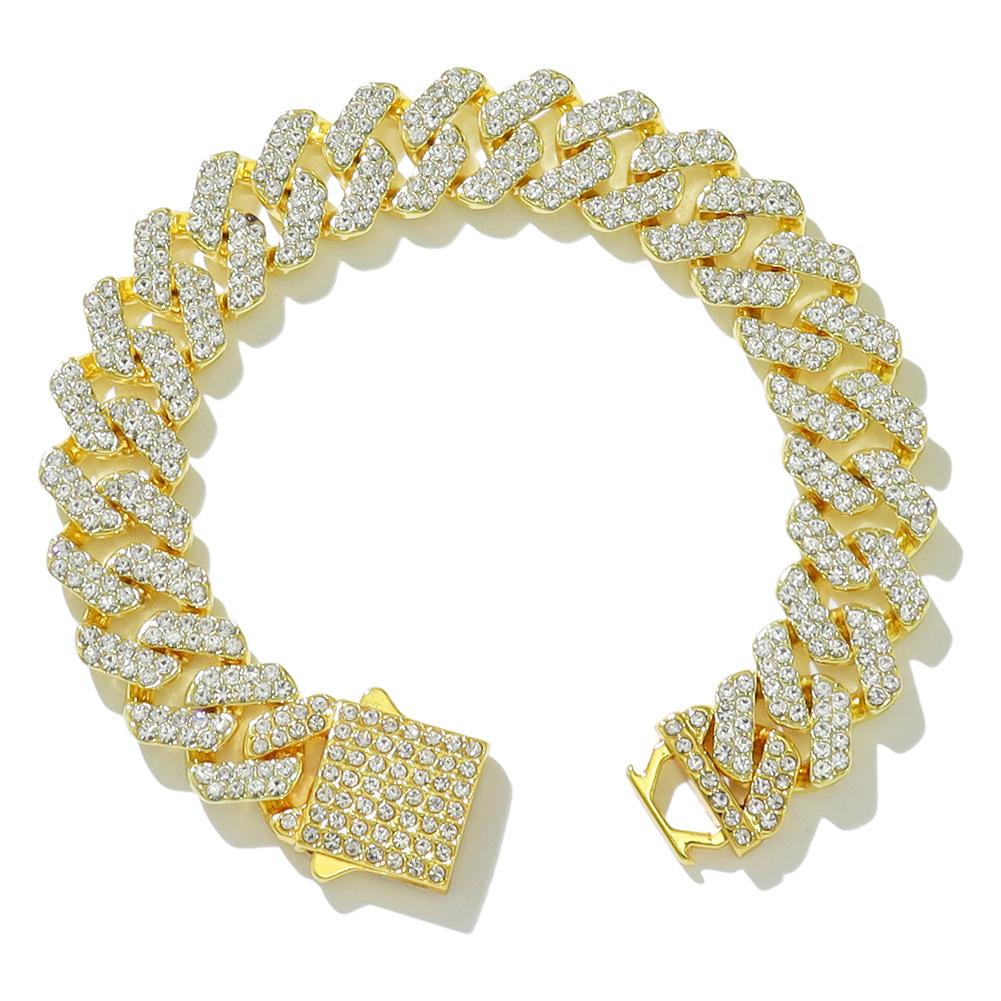 7/8/9 inch Hip Hop Cuban Link Chain Bracelets Gold Color Rhinestone 12mm Iced Out Bracelets Punk Wristband Men Jewelry 8 inch 20cm
7/8/9 inch Hip Hop Cuban Link Chain Bracelets Gold Color Rhinestone 12mm Iced Out Bracelets Punk Wristband Men Jewelry 8 inch 20cm