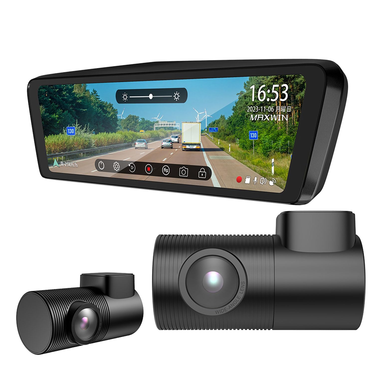 MAXWIN Drive Mirror Genuine Mirror Separate Front and Rear 2 Separate Simultaneous Recording SONY IMX307 Recorder, Type, Replacement,
MAXWIN Drive Mirror Genuine Mirror Separate Front and Rear 2 Separate Simultaneous Recording SONY IMX307 Recorder, Type, Replacement,