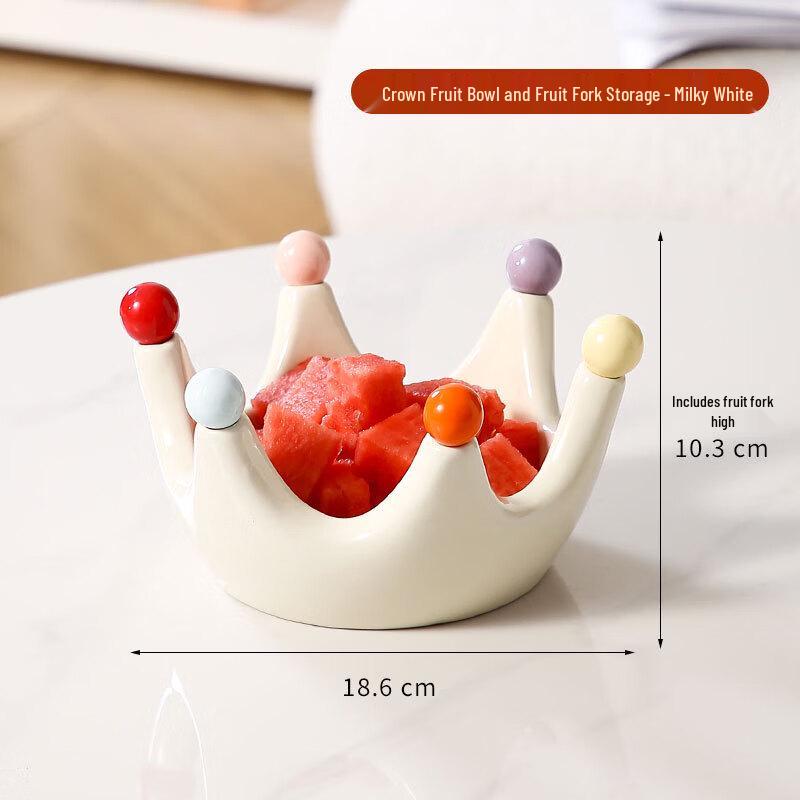 Ceramic Crown Fruit Fork Set
Ceramic Crown Fruit Fork Set