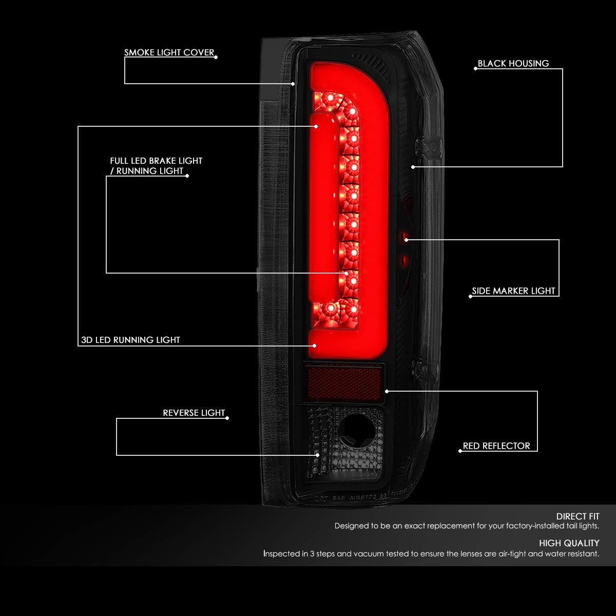 TL-F15094 LED 3D Tail Light Assembly for 90-96 F150/F250/F350/Bronco United States
TL-F15094 LED 3D Tail Light Assembly for 90-96 F150/F250/F350/Bronco United States