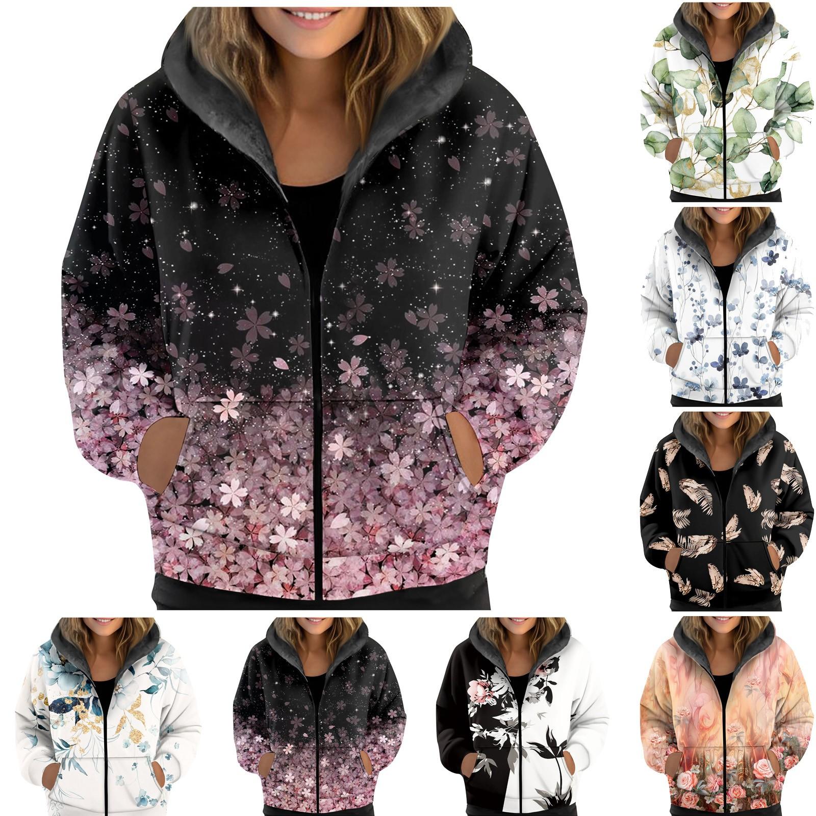 Женская зимняя бархатная утолщенная куртка с капюшоном и цветочным принтом 
Женская зимняя бархатная утолщенная куртка с капюшоном и цветочным принтом