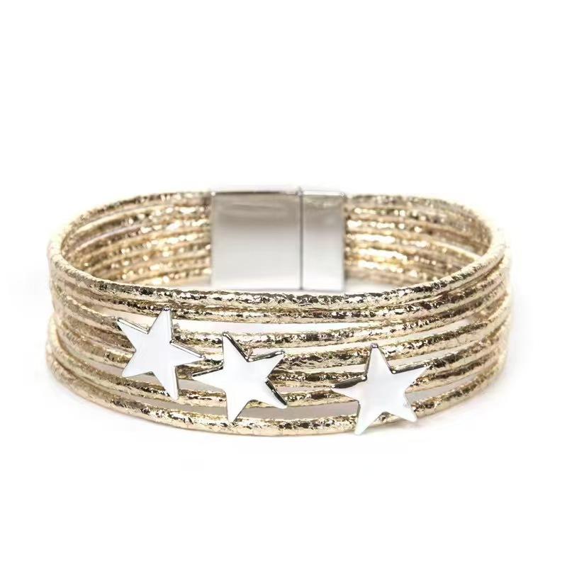 European and American sweet and cool star magnetic bracelet bohemian niche design multi-layer bracelet high-end Spice Girl jewelry золотой
European and American sweet and cool star magnetic bracelet bohemian niche design multi-layer bracelet high-end Spice Girl jewelry золотой