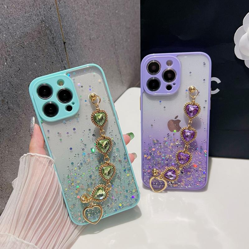 Чехлы с ручной цепочкой в форме сердца и бриллиантов для iPhone 14 13 12 Pro Max 11, противоударные, 7 цветов, блестящие блестящие ТПУ, прозрачная задняя крышка для телефона
Чехлы с ручной цепочкой в форме сердца и бриллиантов для iPhone 14 13 12 Pro Max 11, противоударные, 7 цветов, блестящие блестящие ТПУ, прозрачная задняя крышка для телефона