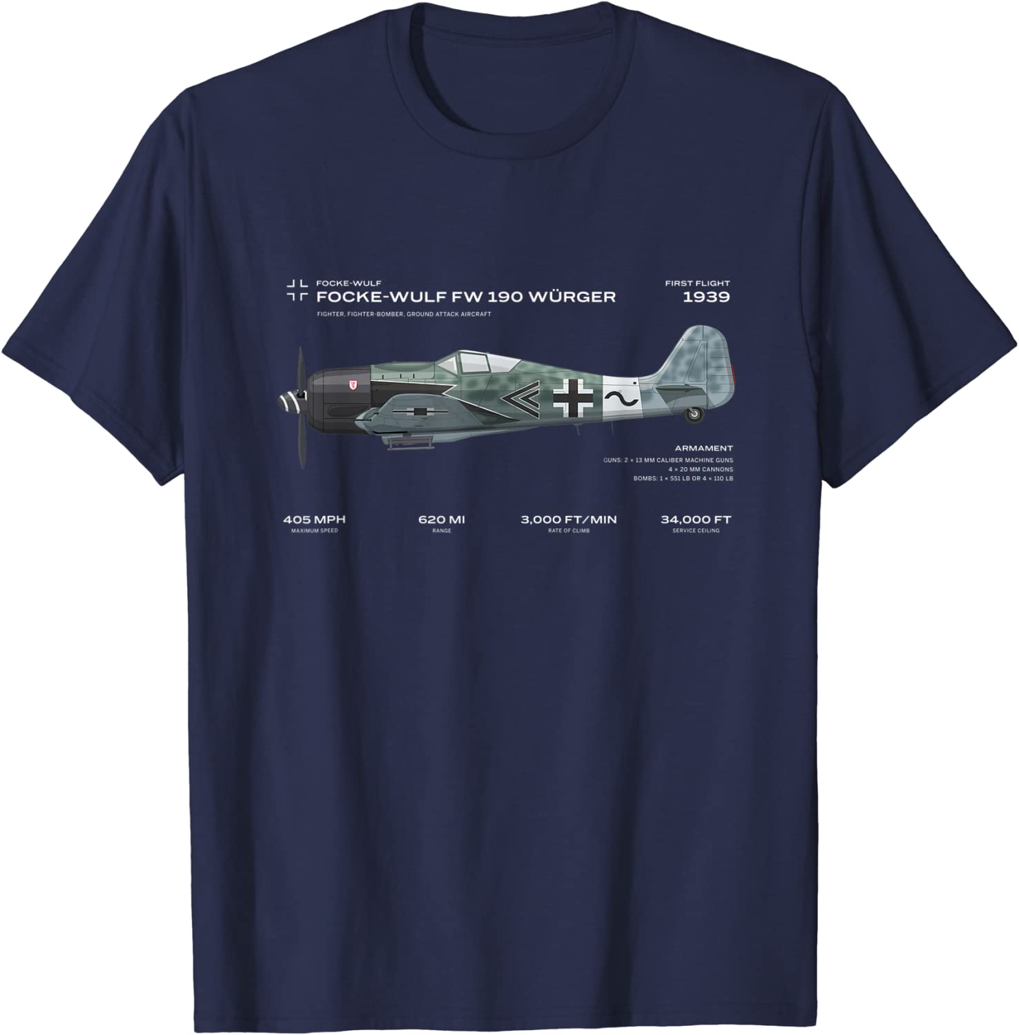 Luftwaffe War Bird Друга світова війна Німецький винищувач Focke Wulf Fw 190 Футболка з коротким рукавом Повсякденна бавовняна з круглим вирізом Чоловіча футболка S
Luftwaffe War Bird Друга світова війна Німецький винищувач Focke Wulf Fw 190 Футболка з коротким рукавом Повсякденна бавовняна з круглим вирізом Чоловіча футболка S