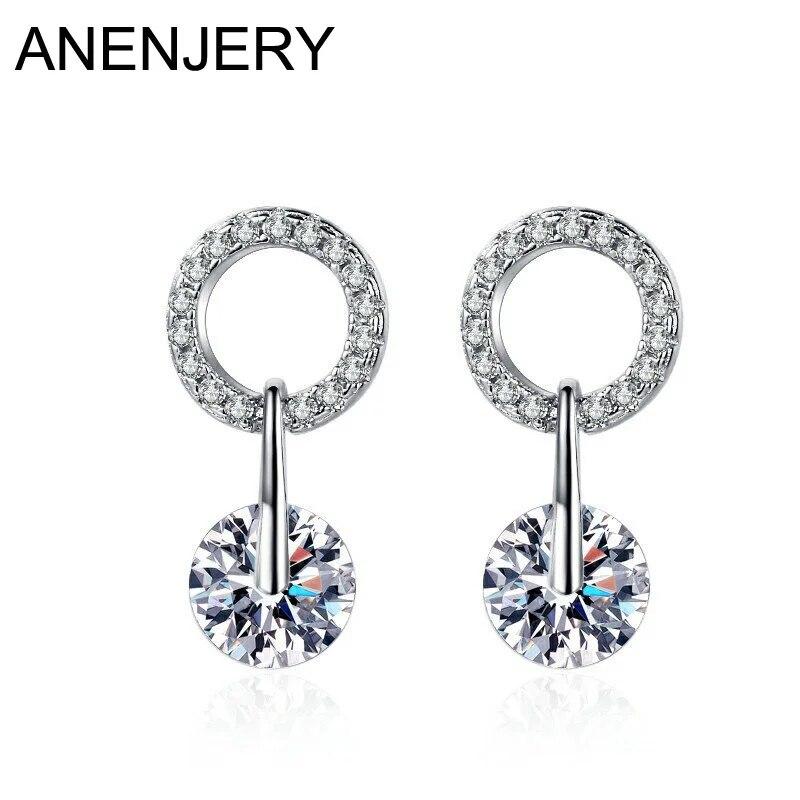 ANENJERY, круглые серьги-гвоздики с блестящим цирконием для женщин, противоаллергические серьги-гвоздики с пряжкой, креативные ювелирные аксессуары
ANENJERY, круглые серьги-гвоздики с блестящим цирконием для женщин, противоаллергические серьги-гвоздики с пряжкой, креативные ювелирные аксессуары