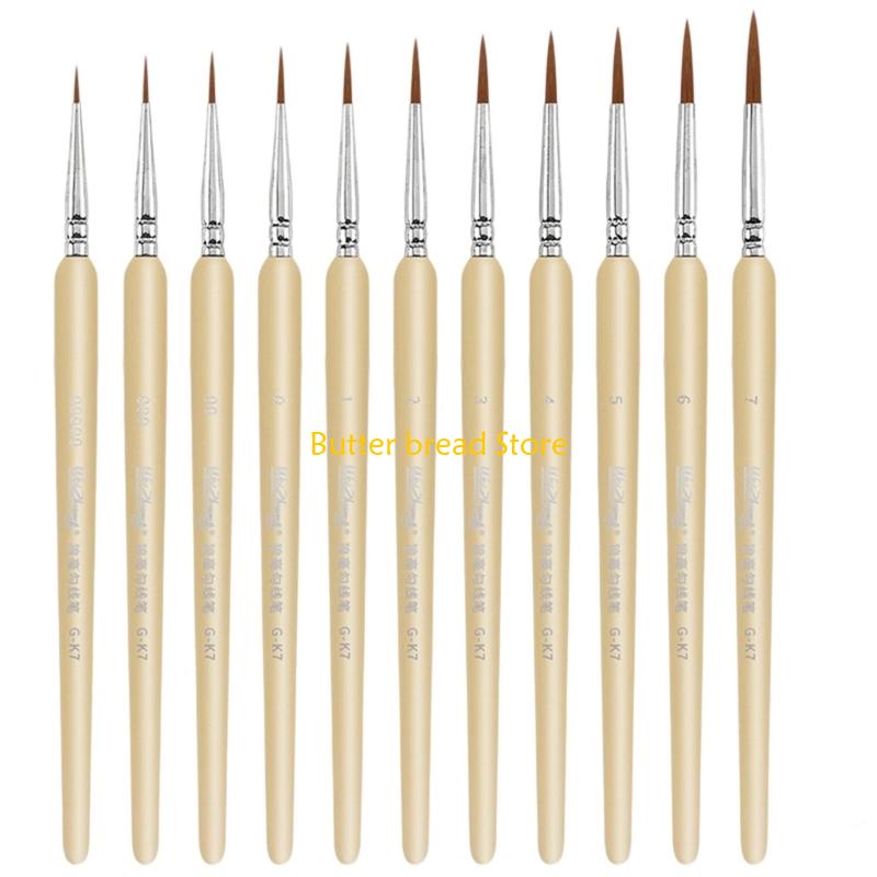W89C 11Pcs Detail Paint Brush Set Miniature Brush for Fine Detailing Art Painting
W89C 11Pcs Detail Paint Brush Set Miniature Brush for Fine Detailing Art Painting
