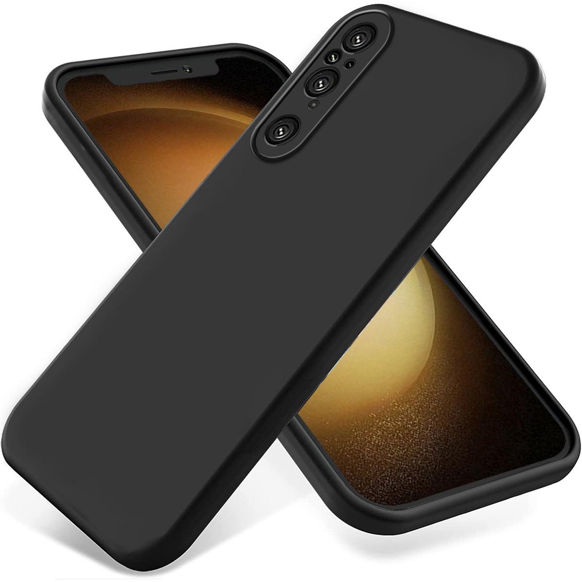 For Sony Xperia 1 V Soft Lining Liquid Silicone Phone Case Shockproof Cover with Strap Black
For Sony Xperia 1 V Soft Lining Liquid Silicone Phone Case Shockproof Cover with Strap Black
