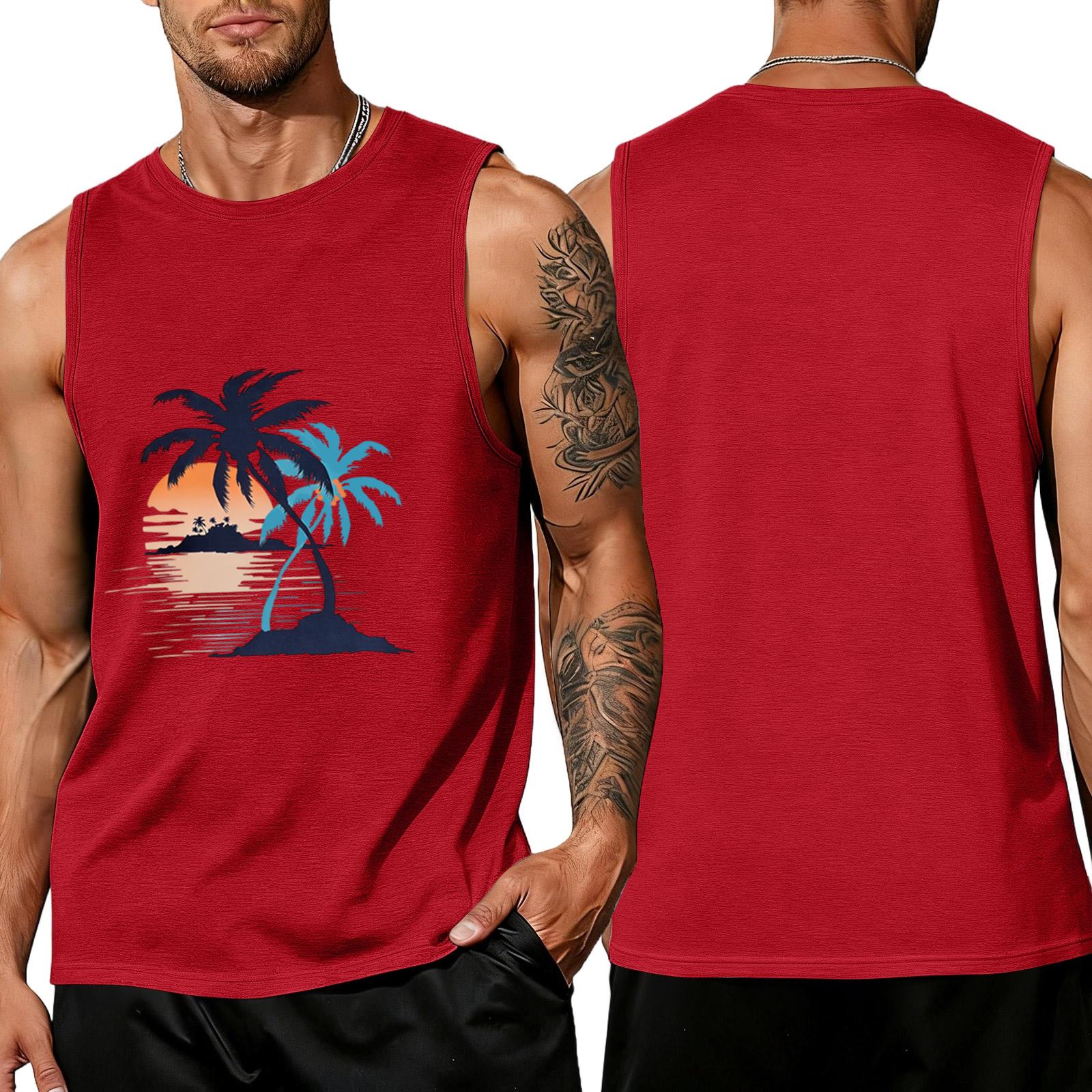 Men’s Sleeveless Crew Neck Tank Top with Tropical Tree and Print Casual Relaxed Fit Shirt L
Men’s Sleeveless Crew Neck Tank Top with Tropical Tree and Print Casual Relaxed Fit Shirt L