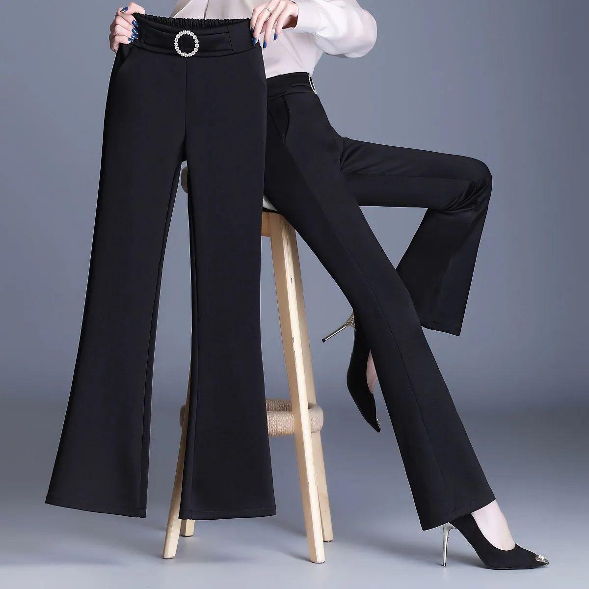 2025 Spring/Summer Women s High-Waisted Flared Suit Pants - Black, Stylish & Versatile with Elastic Waist 2XL чёрный
2025 Spring/Summer Women s High-Waisted Flared Suit Pants - Black, Stylish & Versatile with Elastic Waist 2XL чёрный