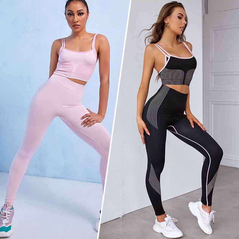 European & American Seamless Yoga Set: Elastic Vest & High Waist Hip-Lifting Long Pants Medium
European & American Seamless Yoga Set: Elastic Vest & High Waist Hip-Lifting Long Pants Medium