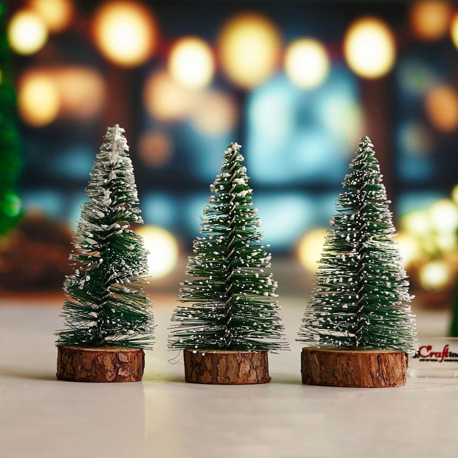 Green Frosted Bottle Brush Christmas Tree Wooden Base(Pack of 3) Small Christmas Tree for Table Home Office Church Decor|Merry Christmas Decorations
Green Frosted Bottle Brush Christmas Tree Wooden Base(Pack of 3) Small Christmas Tree for Table Home Office Church Decor|Merry Christmas Decorations