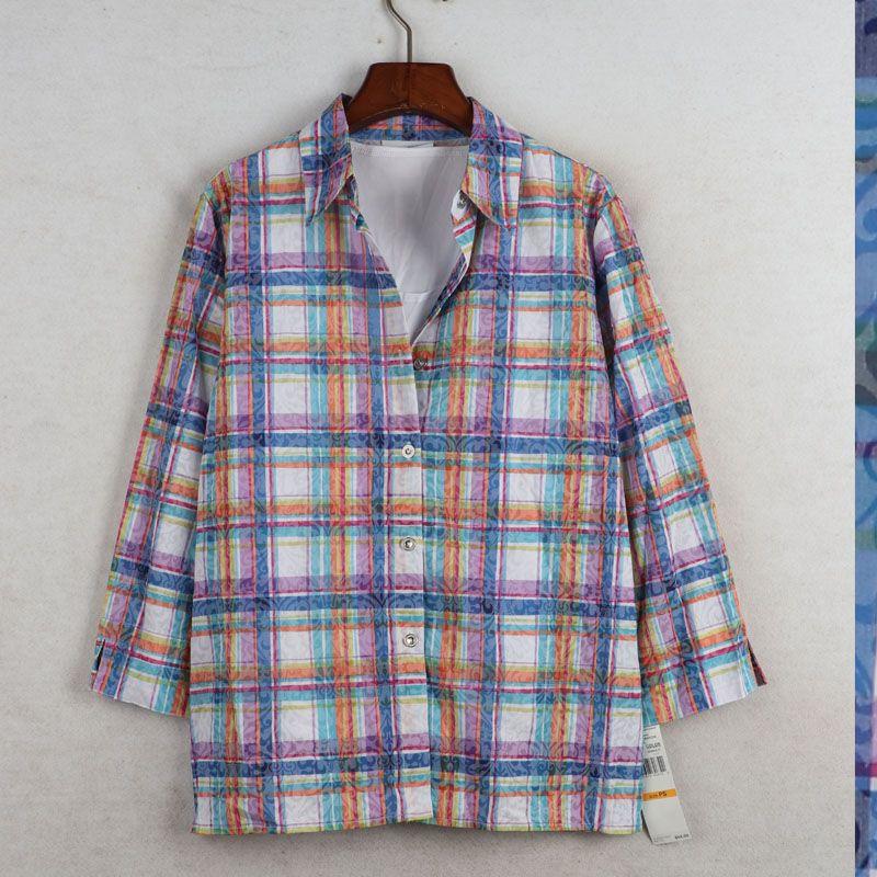Fall Sunshine House New Arrival Export European and American plus Size Women s Clothes Lapel Plaid Shirt + Vest Two-Piece Set Lattice L: Bust size 128
Fall Sunshine House New Arrival Export European and American plus Size Women s Clothes Lapel Plaid Shirt + Vest Two-Piece Set Lattice L: Bust size 128