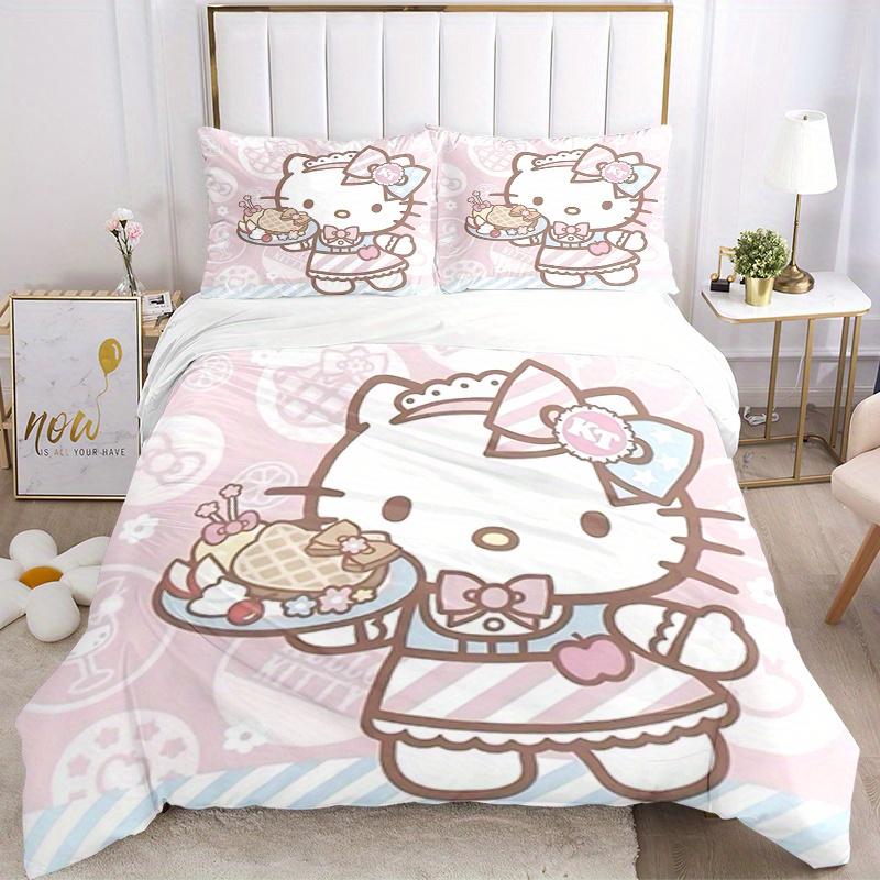 3pcs Hello Kitty, Waffle Breathable Polyester Bedding Set Soft Duvet Cover and 2 Pillowcases,Suitable for All Seasons, 082624b 135x200cm
3pcs Hello Kitty, Waffle Breathable Polyester Bedding Set Soft Duvet Cover and 2 Pillowcases,Suitable for All Seasons, 082624b 135x200cm