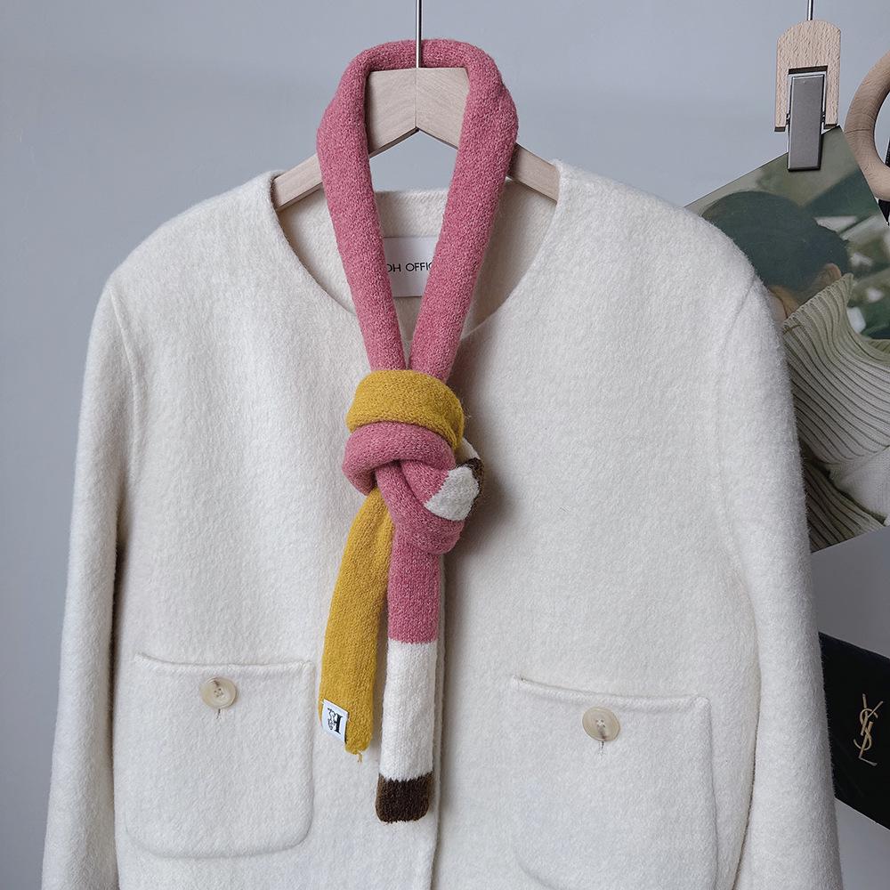 Korean Style Colorful Wool Neck Gaiter - Women s Patchwork Striped Scarf Decoration
Korean Style Colorful Wool Neck Gaiter - Women s Patchwork Striped Scarf Decoration
