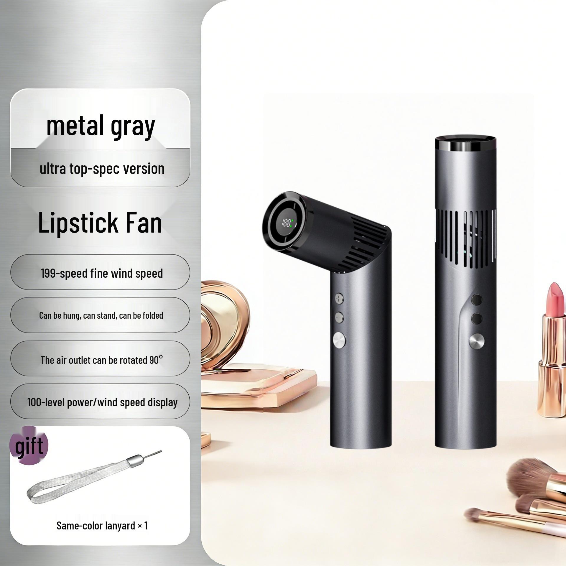 2026 Lipstick Handheld Folding Fan: Silent, Long Battery, Strong Wind, 199-Speed Digital Display for Outdoor Use. 32.5mm x 163mm
2026 Lipstick Handheld Folding Fan: Silent, Long Battery, Strong Wind, 199-Speed Digital Display for Outdoor Use. 32.5mm x 163mm