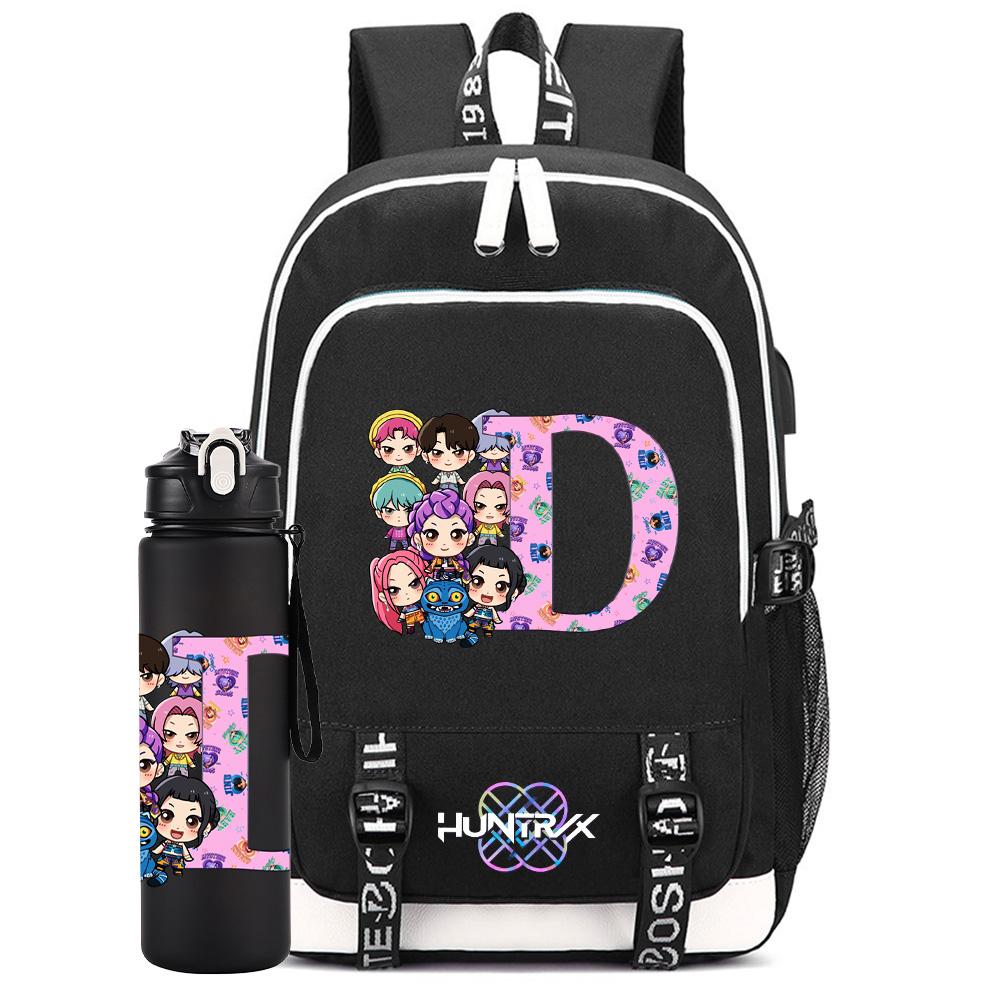 2Pcs/set 26 English Letter K-pop Backpack Large Capacity Bookbag With 750ml Water Bottler Laptop Student Boy Girl SchoolBag waterproof Travel Bag Gift
2Pcs/set 26 English Letter K-pop Backpack Large Capacity Bookbag With 750ml Water Bottler Laptop Student Boy Girl SchoolBag waterproof Travel Bag Gift