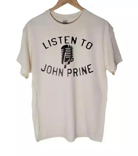 Listen to John Prine t shirt, white shirt, country music shirt S
Listen to John Prine t shirt, white shirt, country music shirt S