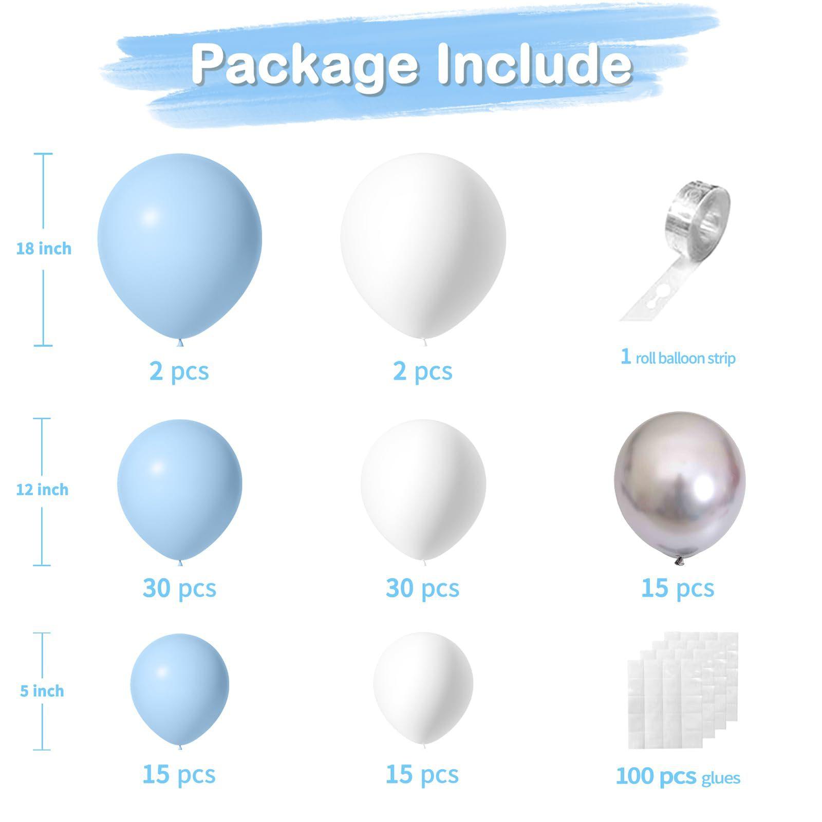 Metal Blue White Silver Balloon Chain Set Party Decoration Wedding Home Scene Background Gender Reveal Boy Birthday Balloon 1set
Metal Blue White Silver Balloon Chain Set Party Decoration Wedding Home Scene Background Gender Reveal Boy Birthday Balloon 1set