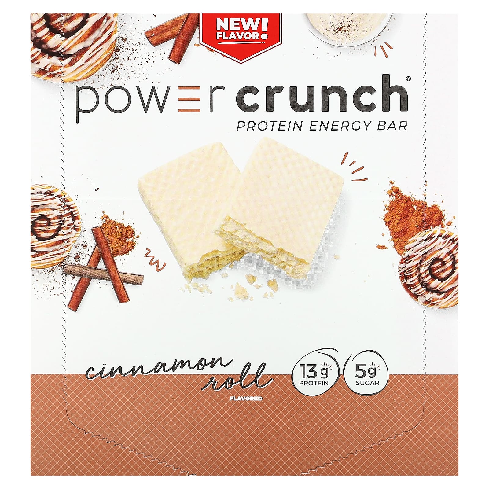 BNRG, Протеїново-енергетичний батончик Power Crunch, Булочка з корицею, 12 батончиків, 40 г (1,4 унції) кожен
BNRG, Протеїново-енергетичний батончик Power Crunch, Булочка з корицею, 12 батончиків, 40 г (1,4 унції) кожен