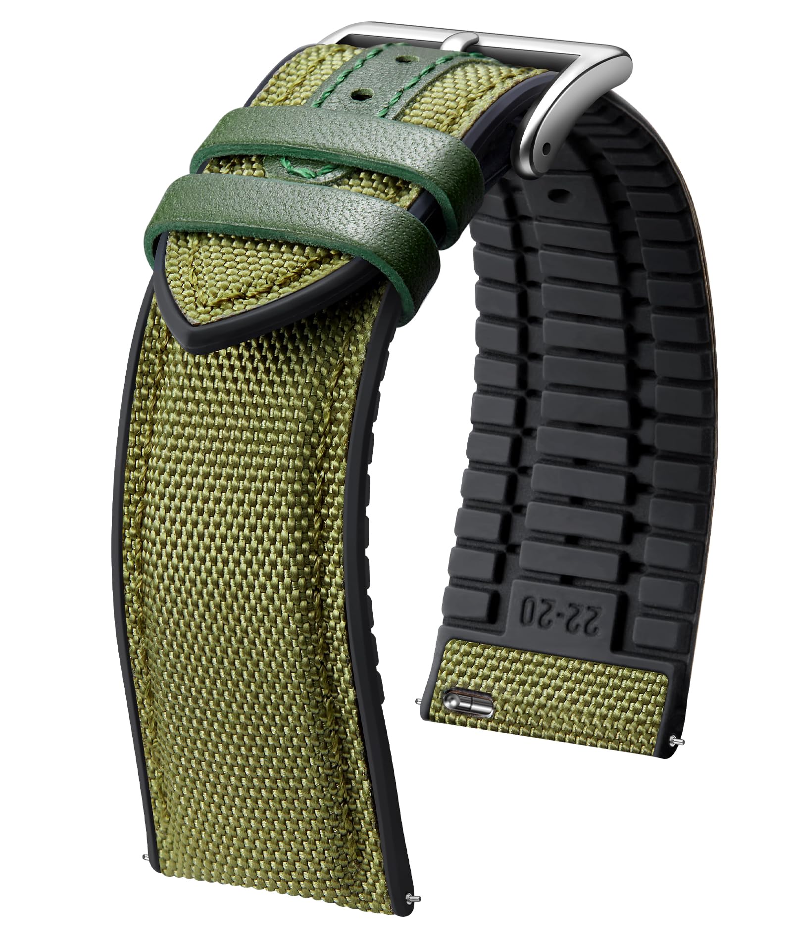 Nylon Silicone Watch Strap 18mm 19mm 20mm 21mm 22mm Quick Release Canvas and Rubber Hybrid Strap Replacement Watch Band for Men and Women 9 Colors
Nylon Silicone Watch Strap 18mm 19mm 20mm 21mm 22mm Quick Release Canvas and Rubber Hybrid Strap Replacement Watch Band for Men and Women 9 Colors