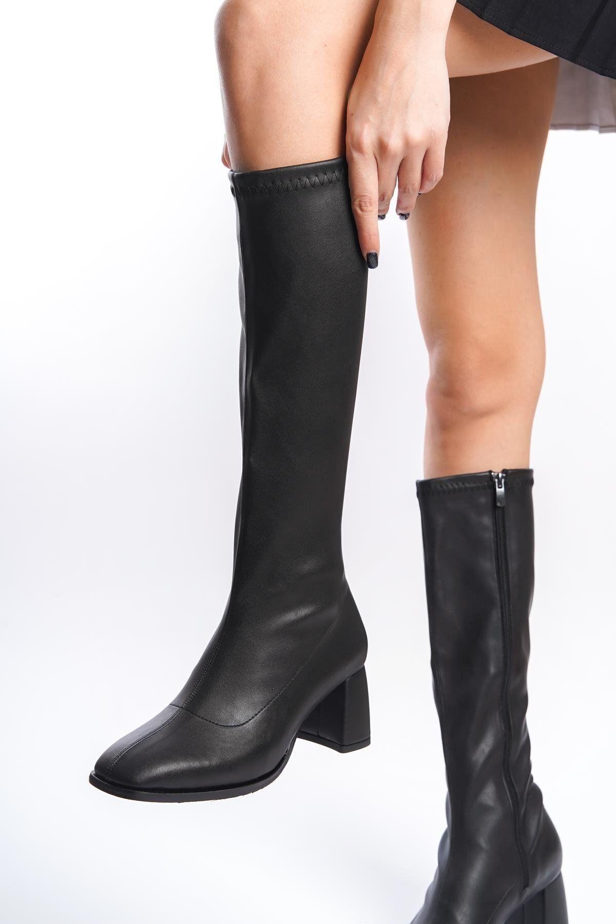 Women Modern Stylish Fashion Boots Boots Faux Leather Black Stretch Flat Toe Heeled Boots 40
Women Modern Stylish Fashion Boots Boots Faux Leather Black Stretch Flat Toe Heeled Boots 40