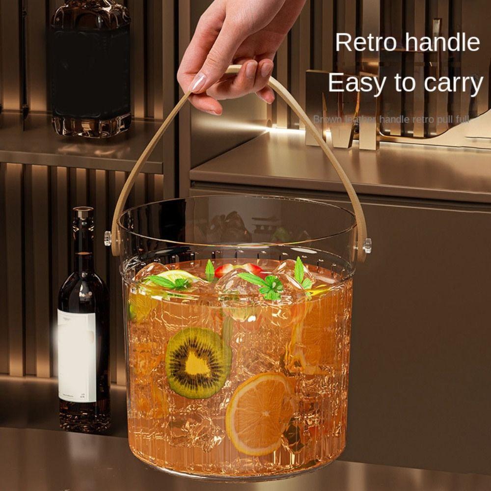With Handle Transparent Beverage Bucket Beverage Beer Red Wine Bucket Storage Bucket 13x12.7cm
With Handle Transparent Beverage Bucket Beverage Beer Red Wine Bucket Storage Bucket 13x12.7cm