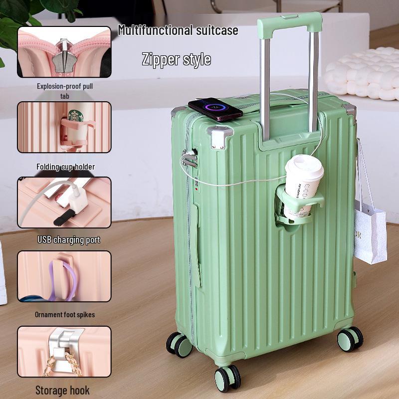 Aluminum Frame Spinner Suitcase 20-28 inch, Carry-on Luggage for Adults & Students, with Leather Finish & Password Lock 20 inch (Carry-on) + Lifetime Warranty
Aluminum Frame Spinner Suitcase 20-28 inch, Carry-on Luggage for Adults & Students, with Leather Finish & Password Lock 20 inch (Carry-on) + Lifetime Warranty