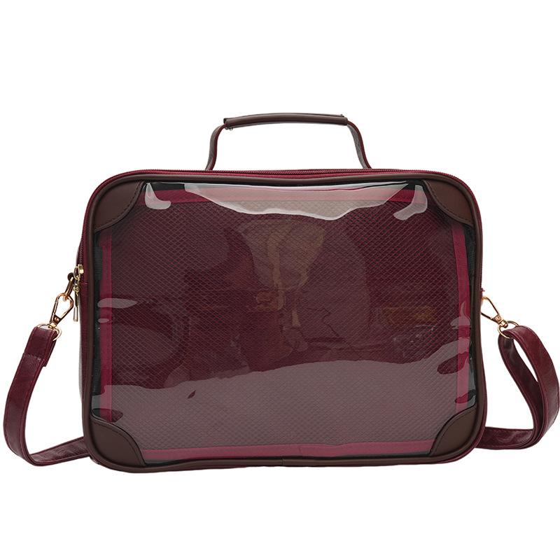 Japanese Ita Bag Large Leather Pin Insert Female Handbags Clear Window Anime Ita Crossbody Bag Pins Display Painful Bag Itabag
Japanese Ita Bag Large Leather Pin Insert Female Handbags Clear Window Anime Ita Crossbody Bag Pins Display Painful Bag Itabag