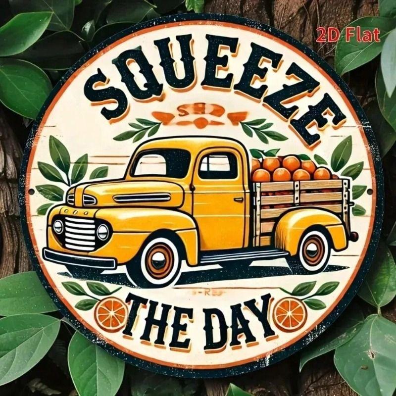 Vintage Orange Pickup Truck Metal Poster Wall Art, Rustic Flat Decor for Kitchen
Vintage Orange Pickup Truck Metal Poster Wall Art, Rustic Flat Decor for Kitchen