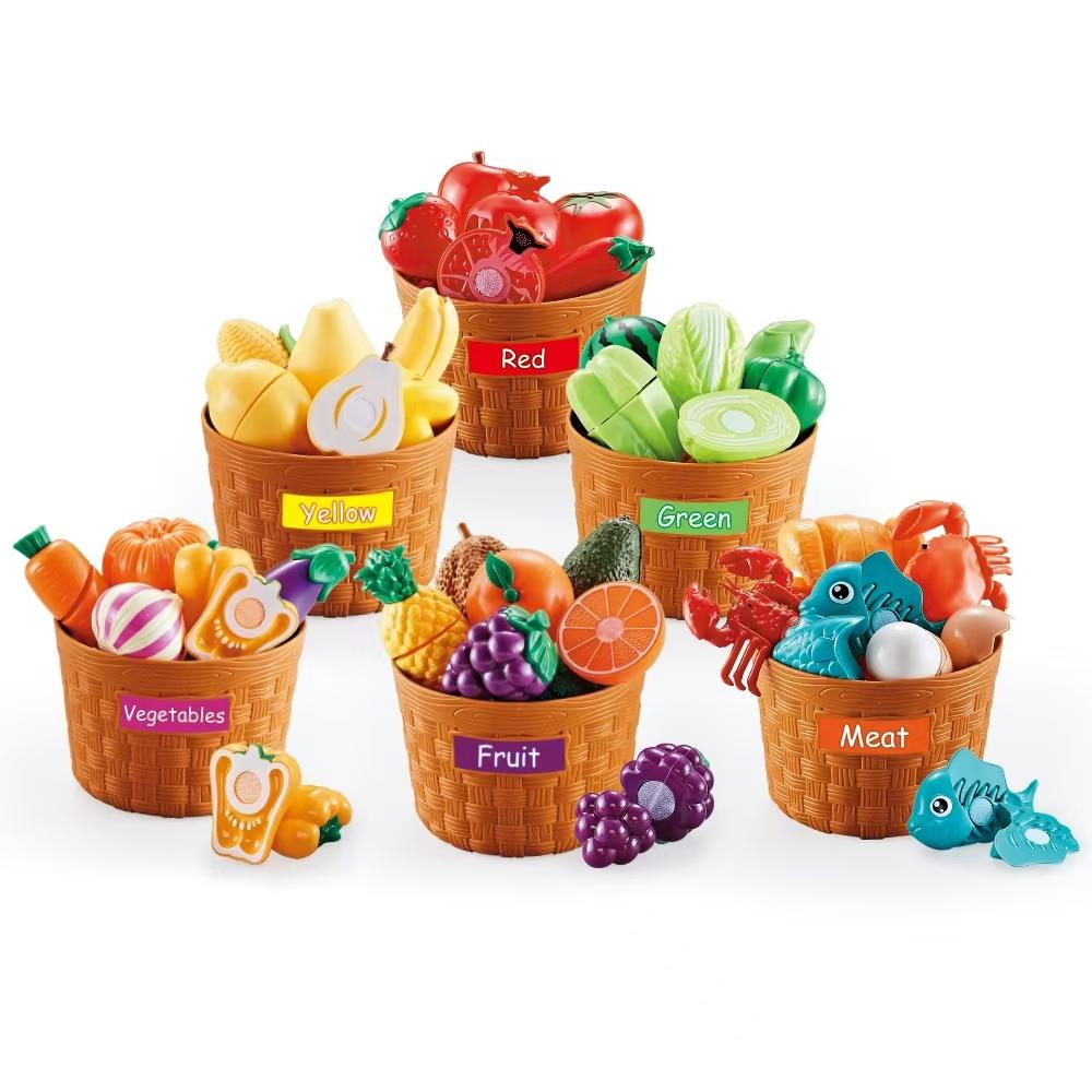 42pieces Fruit Cutting Set with Basket Kids Play House Toy Kitchen Vegetable Baby Can Pretend Cut Vegetables Sorting Toys Xmas
42pieces Fruit Cutting Set with Basket Kids Play House Toy Kitchen Vegetable Baby Can Pretend Cut Vegetables Sorting Toys Xmas