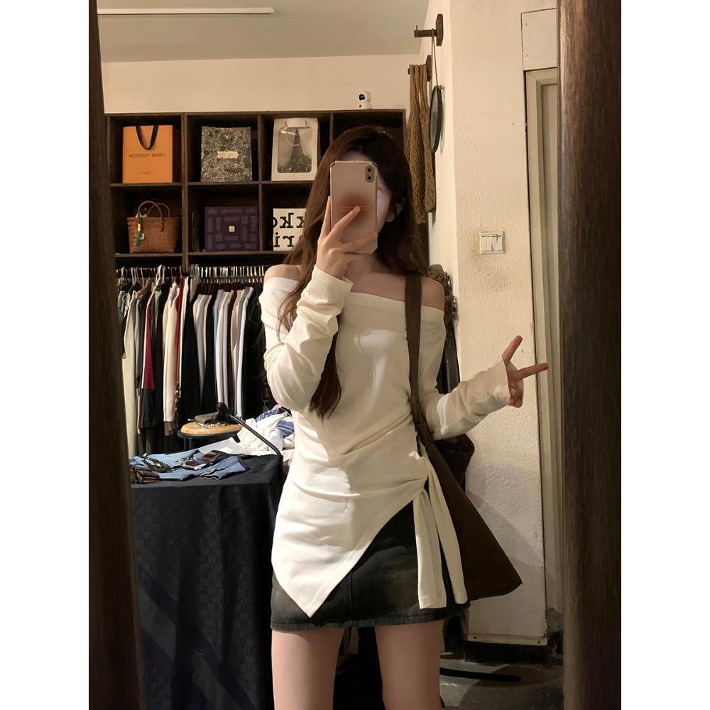 Waist-closed One-shoulder Top for Women in Spring and Autumn New Niche Inner Bottoming Shirt Top S
Waist-closed One-shoulder Top for Women in Spring and Autumn New Niche Inner Bottoming Shirt Top S