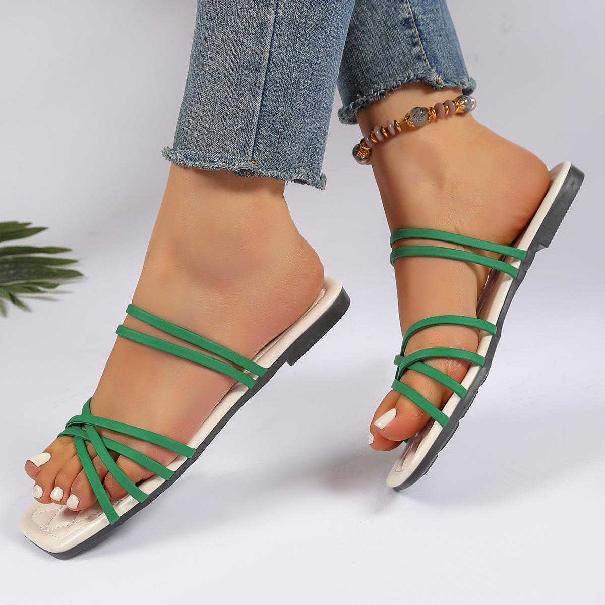 French flat-heeled cool slippers female summer 2025 new one-word strap flat-bottomed slippers fairy wind beach cool slippers 43 зелений
French flat-heeled cool slippers female summer 2025 new one-word strap flat-bottomed slippers fairy wind beach cool slippers 43 зелений
