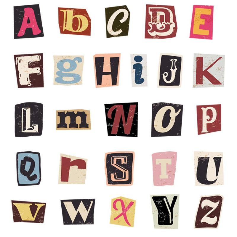 52Pcs/box Retro Art Poster Font English Letter Sticker Vintage Scrapbooking Journal DIY Decoration Phone Case Luggage Decals
52Pcs/box Retro Art Poster Font English Letter Sticker Vintage Scrapbooking Journal DIY Decoration Phone Case Luggage Decals